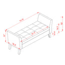 51.5" Bed Bench with Storage Green Velvet