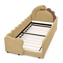 Cute Dinosaur Shaped Bed With Safety Guardrail, Toddler Frame by HouseOfZazla