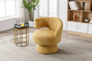 360 Degree Swivel Cuddle Barrel Accent Chairs, Round Armchairs with Wide Upholstered, Fluffy Fabric Chair for Living Room, Bedroom, Office, Waiting Rooms