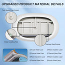 Freestanding Oval Bathtub With Overflow And Pop Up Drain, Double Walled Design - Gloss White by HouseOfZazla