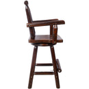 Rustic Bar Stool, Fir Wood Construction, Wide Armrest by HouseOfZazla