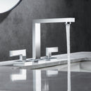 8 inch Widespread Bathroom Faucet Matte Black Bathroom Faucets for Sink 3 Hole Brass 2 Handle Lavatory Square Faucet Modern rv Bathroom Faucets