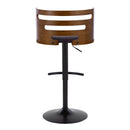 Cosi - Mid Century Modern Adjustable Barstool With Swivel With Rounded T Footrest (Set of 2)
