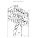 Brenton - Twin Over Twin Bunk Bed With Ladder - Taupe