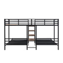 Metal Bunk Bed With Storage Shelves Staircase by Unique Piece Furniture