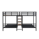 Metal Bunk Bed With Storage Shelves Staircase by Unique Piece Furniture