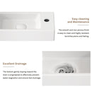 Wall Mounted Bathroom Sink With Faucet And Drain