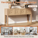 Geometric Carved Console Table With 3 Soft Close Drawers by HouseOfZazla