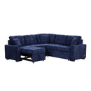 L-Shape Sofa Bed Pull-Out Sleeper Sofa With Wheels, USB Ports, Power Sockets For Living Room by HouseOfZazla