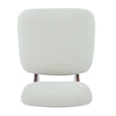 [Set of 2] Modern Beige Lounge Chair with Polyester Upholstery, Sturdy Wood Base With Walnut Finish, Minimalist and Stylish Accent Seating for Living Room, Bedroom, or Office