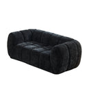 Quilted Cloud Sofa With Rounded Armrests And Piano Key Backrest Design by HouseOfZazla