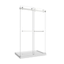 43"-48" W x 76" H Brushed Nickel Reversible Double Bypass Sliding Shower Door by HouseOfZazla