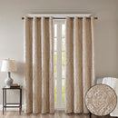 Knitted Jacquard Damask Total Blackout Grommet Top Curtain Panel by HouseOfZazla
