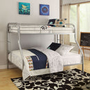 Tritan - Twin / Full Bunk Bed - Silver by HouseOfZazla