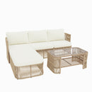 Outdoor PE Rattan Patio Furniture Set with Iron Frame by HouseOfZazla