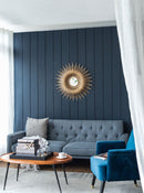Retro DesignSunburst Metal Wall Mirror Decorative Mirror For A Bedroom Dressing Room, Hallway Or Living Space - Gold by HouseOfZazla