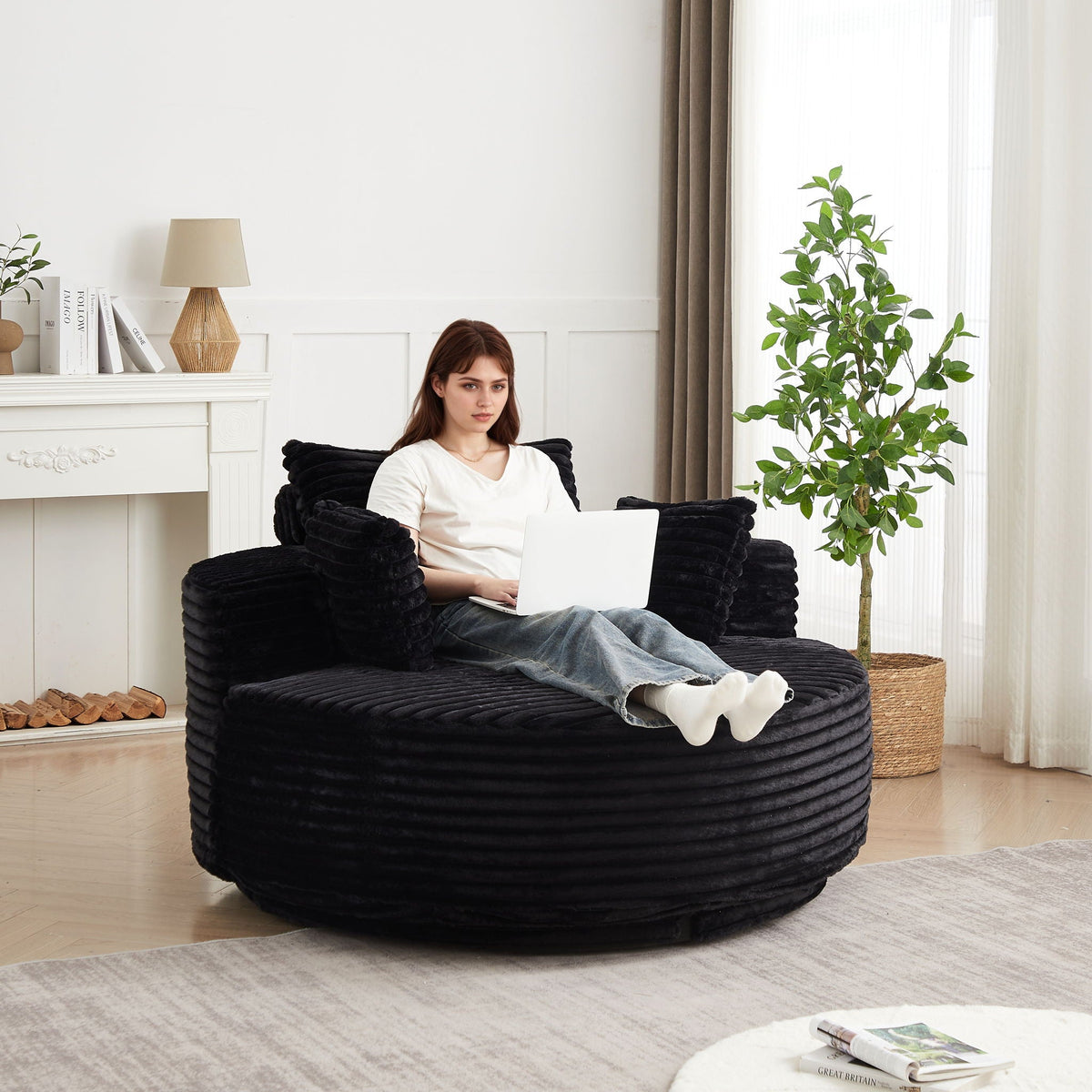 Swivel Chair With 360° Rotation For Living Room, photo 9 of 40