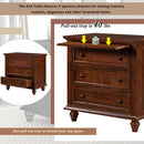 U_STYLE 27.6'' Nightstand with Pine Wood Veneer
