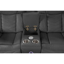 Challenger - Recliner Sectional Sofa, Built In USB, C Ports & Bluetooth by HouseOfZazla