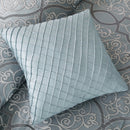 12 Piece Comforter Set with Cotton Bed Sheets Blue King