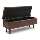 Shay - Large Square Coffee Table Storage Ottoman Mid-Century Style by Unique Piece Furniture