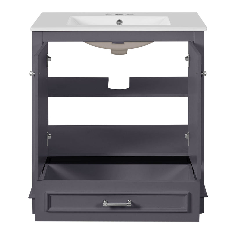 Bathroom Vanity With Sink, Cabinet & 2 Soft Closing Doors & Adjustable Shelf, photo 10 of 50