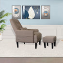 Living Room Sofa Single Chair And Ottoman, Modern Multi-Function Fabric Living Room Sofa Lounge Chair Bed And Stool. Soft Leisure Single Chair Adjustable Into 5 Angles With Sofa Bed by HouseOfZazla
