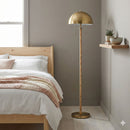 Allure - 2 Light Floor Lamp, Gold, Natural Tube, Double On / Off Pull Chain - Gold / Rattan by HouseOfZazla