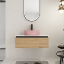 30" Wall-Mounted Bathroom Vanity with Art Ceramic Sink by HouseOfZazla