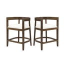 Modern Rubberwood Counter Stool Set With Upholstered Seats by HouseOfZazla