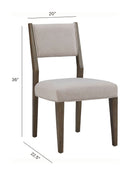 Kavanaugh - Dining Side Chair With Upholstered Seat& Back With o Slats (Set of 2) - Gray