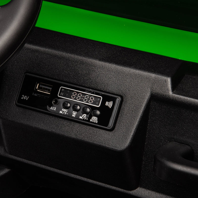 24V 2-Seater UTV-XXL Ride On Truck with Dump Bed for kid,Ride On 4WD UTV with 6 Wheels,Foam Tires, Suitable for Off-Roading,remote control,Three-Point Safety Harness