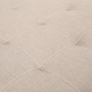 Upholstered Tufted Fabric Storage Ottoman, Wheat by HouseOfZazla