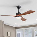 Ceiling Fan With 3 Blades, Remote Control, Reversible DC Motor, Noiseless Operation, 3 Downrods by HouseOfZazla