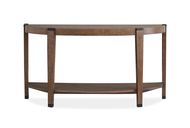 Kaysen - Demilune Sofa Table - Dark Brown, photo 3 of 7
