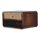 Wall Mounted Open Woven Bedside Table - Chestnut by HouseOfZazla