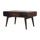Solid Wood Curved Coffee Table by Unique Piece Furniture