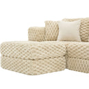 Modular Sectional Sofa, Boneless Couch With 2 Movable Ottomans by HouseOfZazla