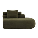 122" Curved Sectional Sofa (Olive Green)