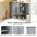Multi Functional Wall Mounted Cabinet With Adjustable Shelves For Bathroom