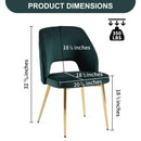 Dining Chairs With Metal Legs And Hollow Back Upholstered Dining Chairs by HouseOfZazla