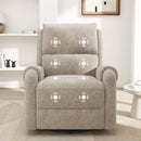 Manual Recliner Massage Chair With Swivel Rocker, 8 Massage Modes, Side Storage Pocket
