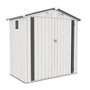 Garden Tool Shed Metal Storage Shed With Peaked Roof Waterproof Lockable Door by HouseOfZazla