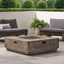 Wellington Square Iron Fire Pit With Wood Pattern Design And 50,000 Btu Output by HouseOfZazla