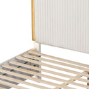 Obsession - Queen Size Bed With LED Headboard And Footboard Storage Drawer - White by HouseOfZazla