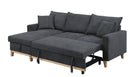 Colton - Reversible Sleeper Sectional Sofa With Storage Chaise - Dark Gray by HouseOfZazla