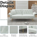 67.71 Inch Faux leather sofa bed with adjustment armres