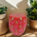 13.4' Oversized Resin Dragon Fruit Stool, Multi-Purpose Side Table & Plant Stand by HouseOfZazla