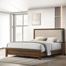 Panel Bed With Fabric Upholstered Tufted Nailhead Trim Headboard by HouseOfZazla