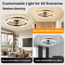 19.7" Ceiling Fan with Dimmable LED Light and Remote & App Control by HouseOfZazla